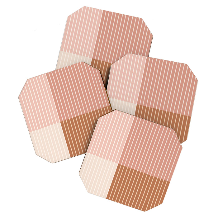 Color Block Line Abstract XVI Coaster Gallery Image 1