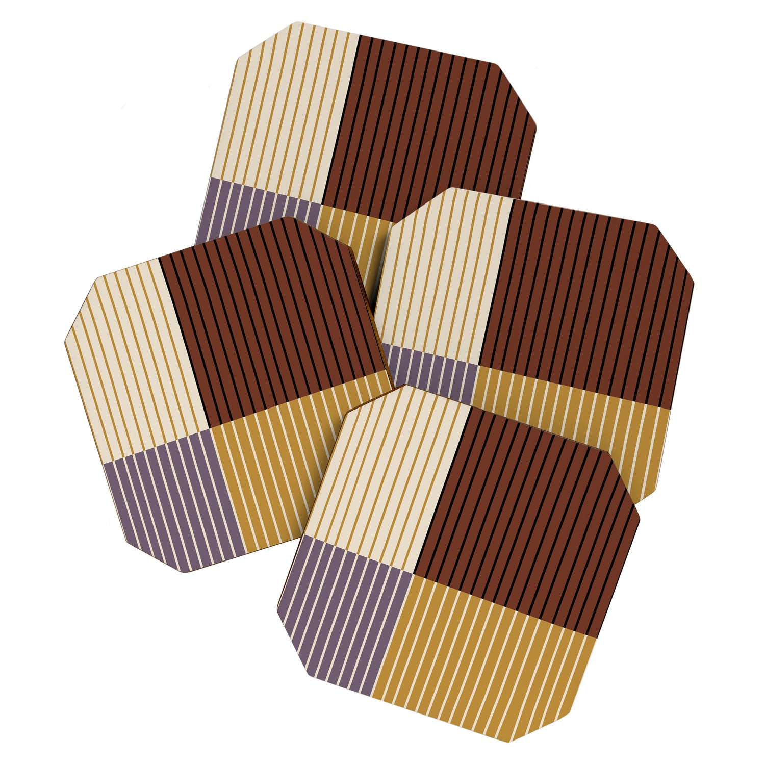 Color Block Line Abstract XVIII Coaster Gallery Image 1
