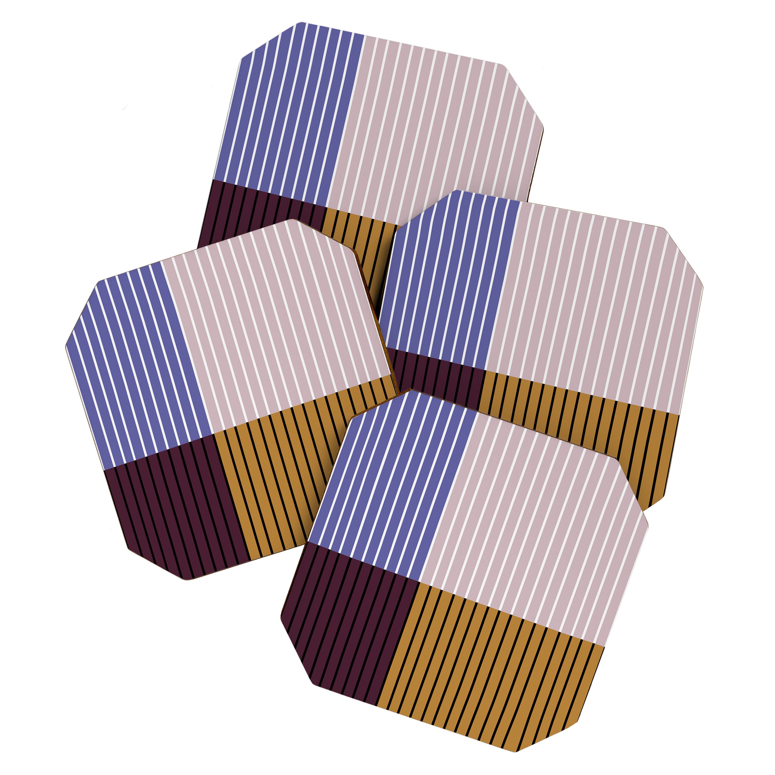 Color Block Line Abstract XX Coaster Gallery Image 1