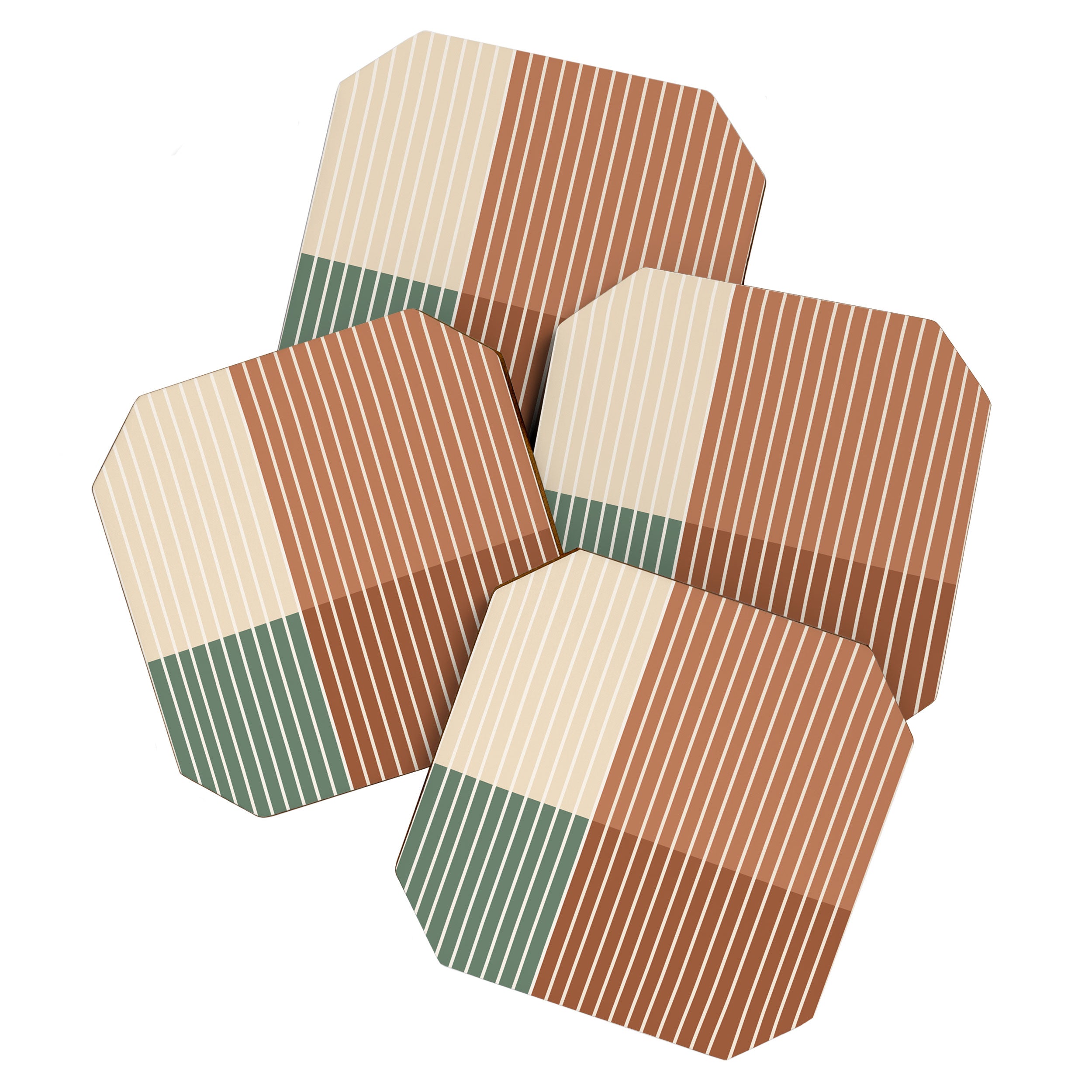 Color Block Line Abstract XXVII Coaster Gallery Image 1