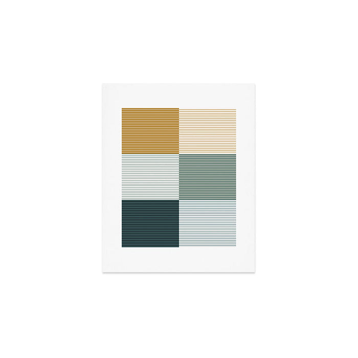 Color Block Line Pattern II Art Print Gallery Image 1