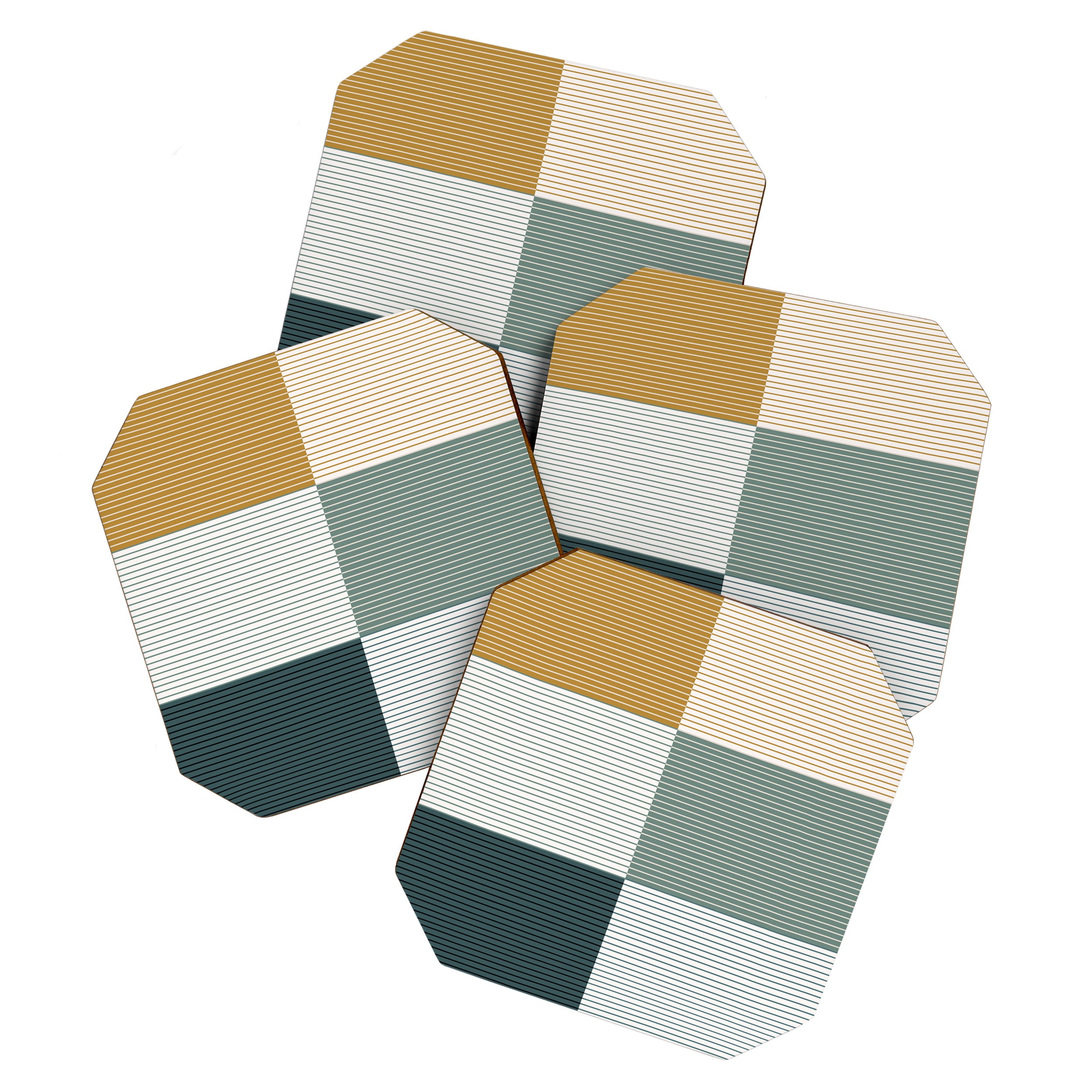 Color Block Line Pattern II Coaster Gallery Image 1