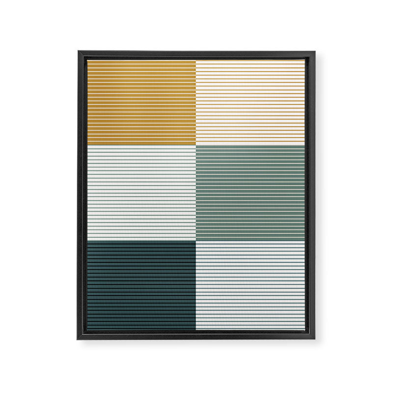 Color Block Line Pattern II Framed Canvas Print Gallery Image 8