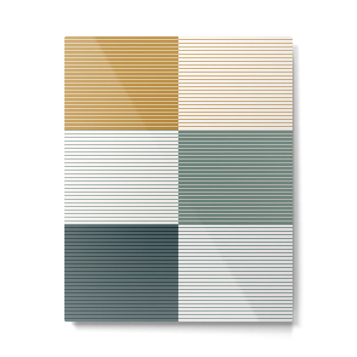 Color Block Line Pattern II Metal Print Gallery Image 1