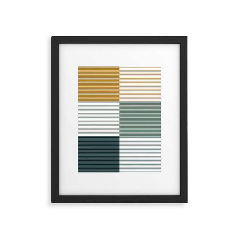 Color Block Line Pattern II Framed Art Print Gallery Image 6