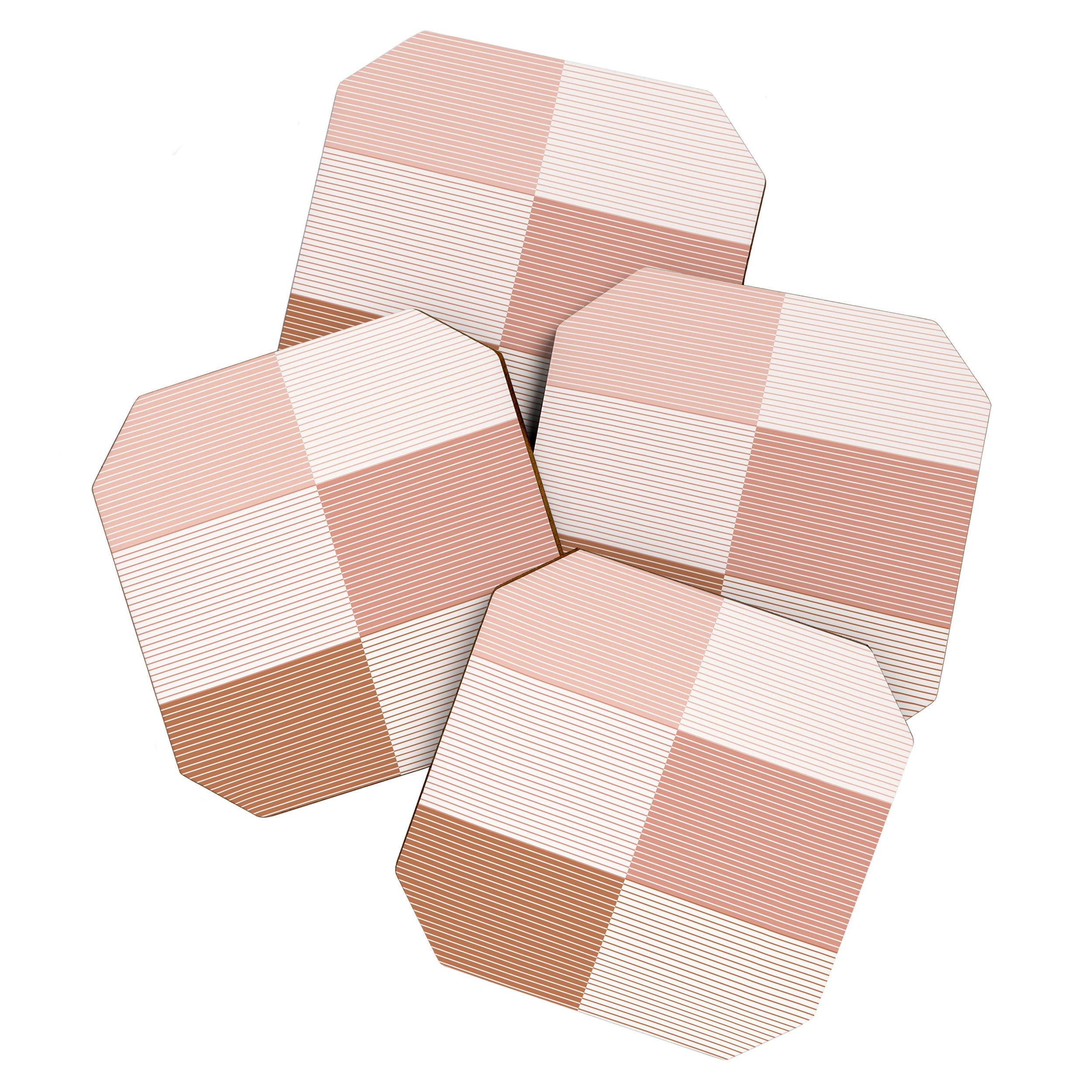 Color Block Line Pattern V Coaster Gallery Image 1