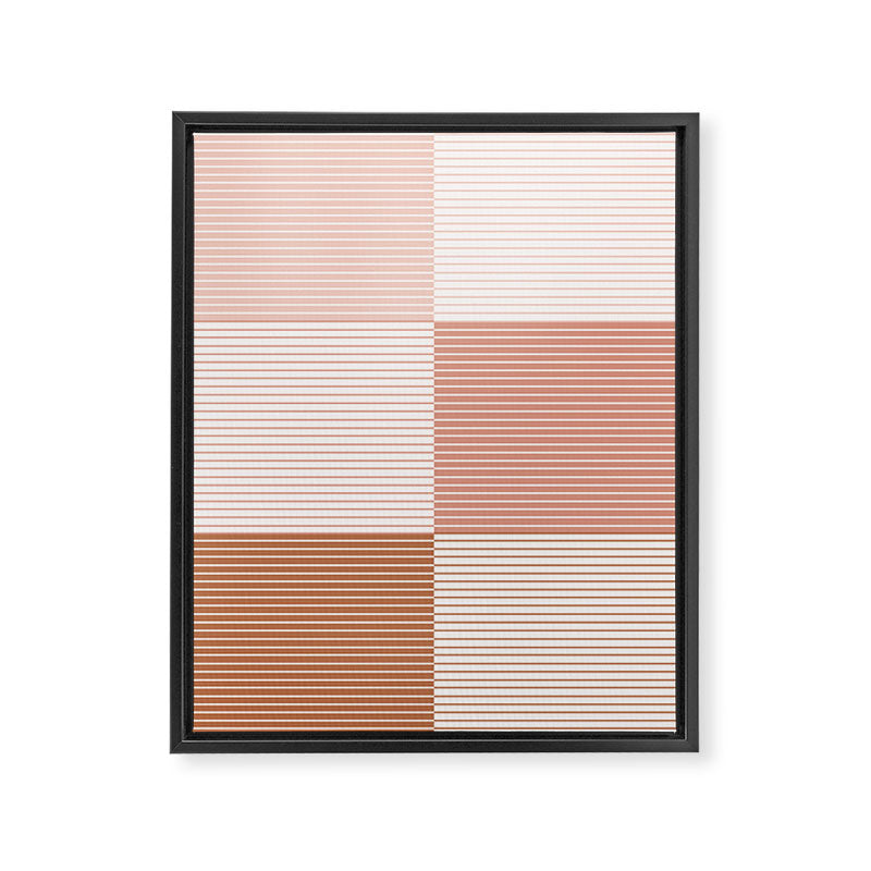 Color Block Line Pattern V Framed Canvas Print Gallery Image 8