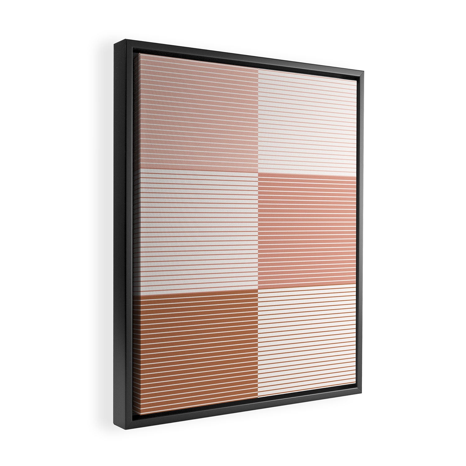 Color Block Line Pattern V Framed Canvas Print Gallery Image 2