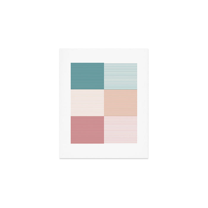 Color Block Line Pattern XIII Art Print Gallery Image 1