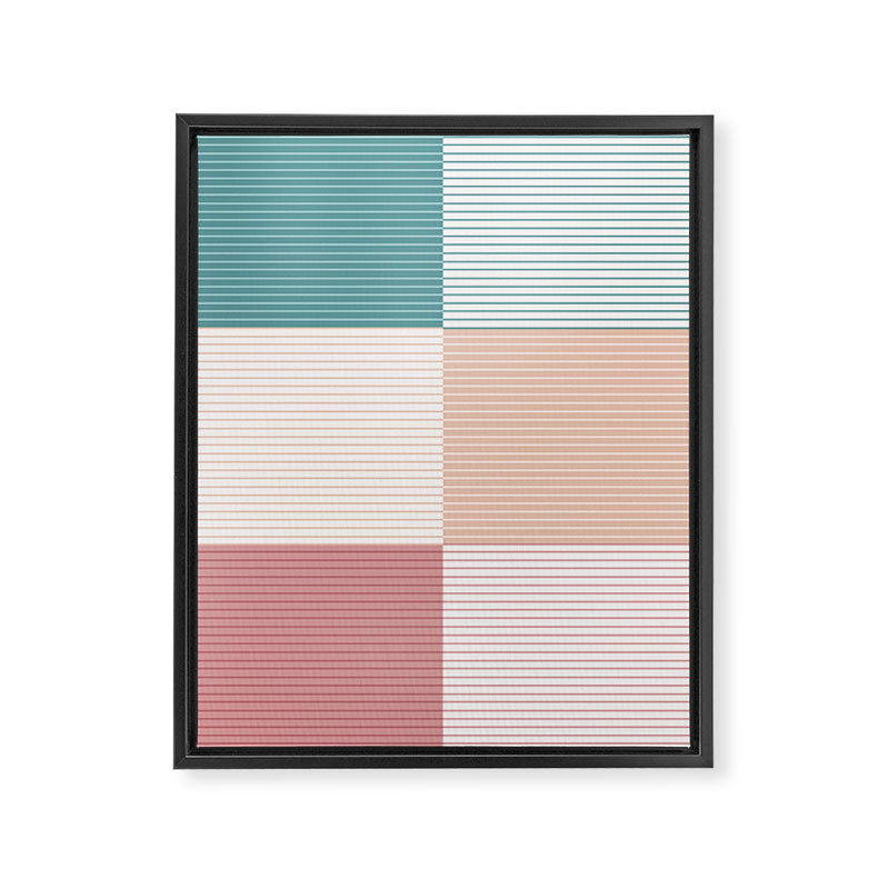 Color Block Line Pattern XIII Framed Canvas Print Gallery Image 8