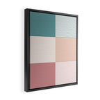 Color Block Line Pattern XIII Framed Canvas Print Gallery Image 2