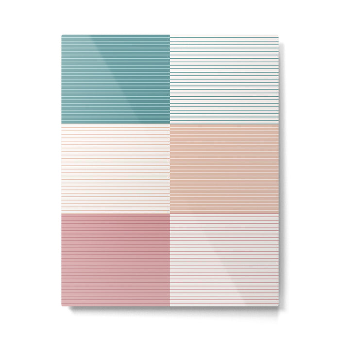 Color Block Line Pattern XIII Metal Print Gallery Image 1