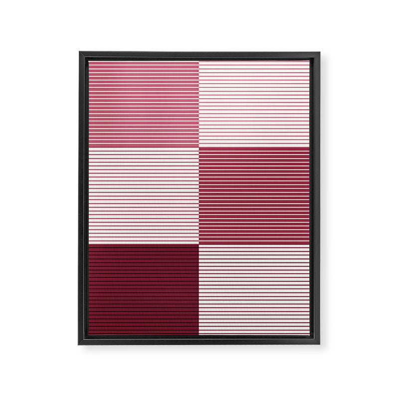 Color Block Line Pattern XVII Framed Canvas Print Gallery Image 8