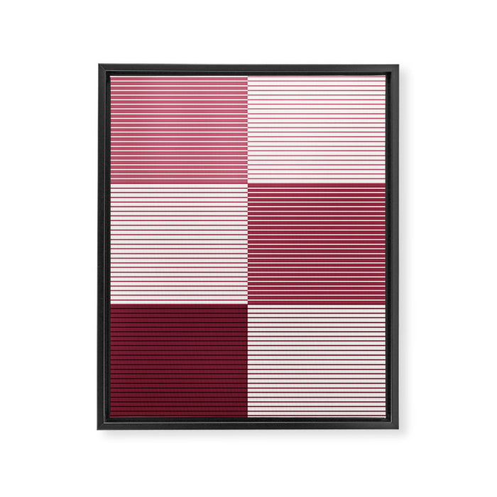 Color Block Line Pattern XVII Framed Canvas Print Gallery Image 1