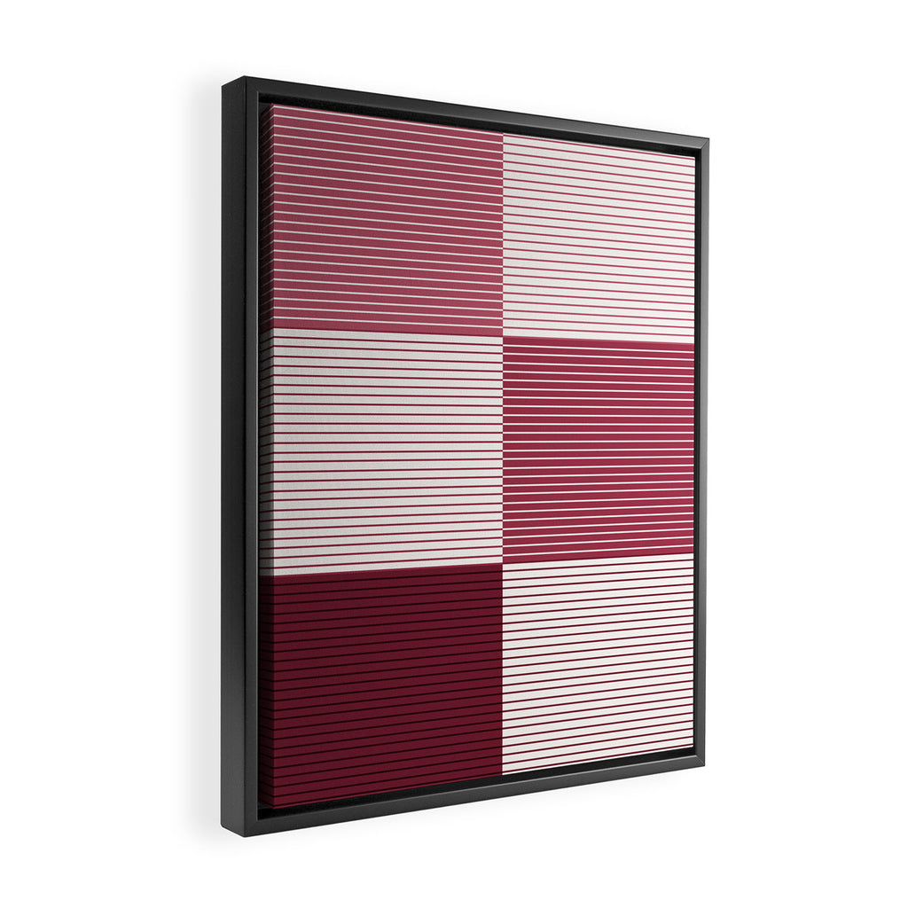 Color Block Line Pattern XVII Framed Canvas Print Gallery Image 2