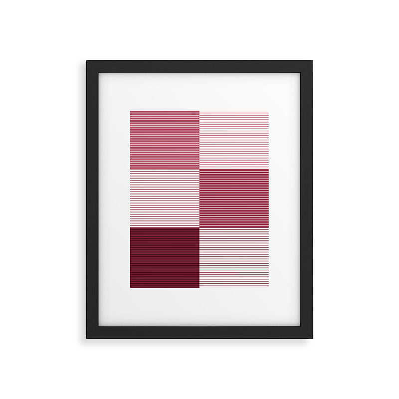 Color Block Line Pattern XVII Framed Art Print Gallery Image 6