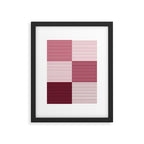 Color Block Line Pattern XVII Framed Art Print Gallery Image 6