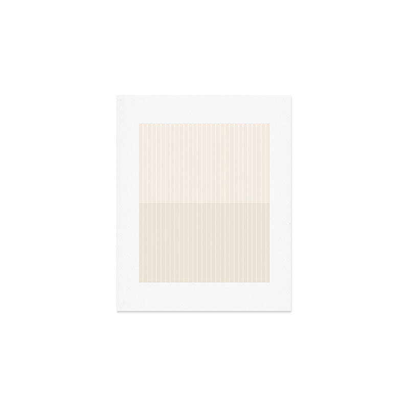 Color Block Lines IX Subtle Off White Art Print Gallery Image 1