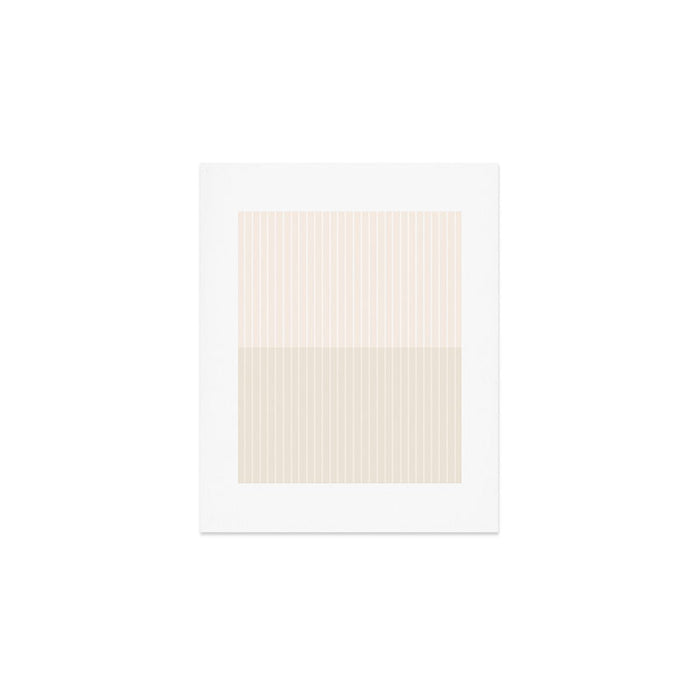 Color Block Lines IX Subtle Off White Art Print Gallery Image 1