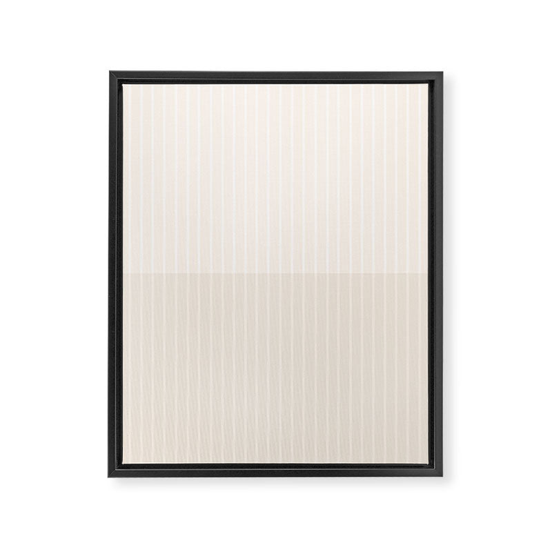 Color Block Lines IX Subtle Off White Framed Canvas Print Gallery Image 8