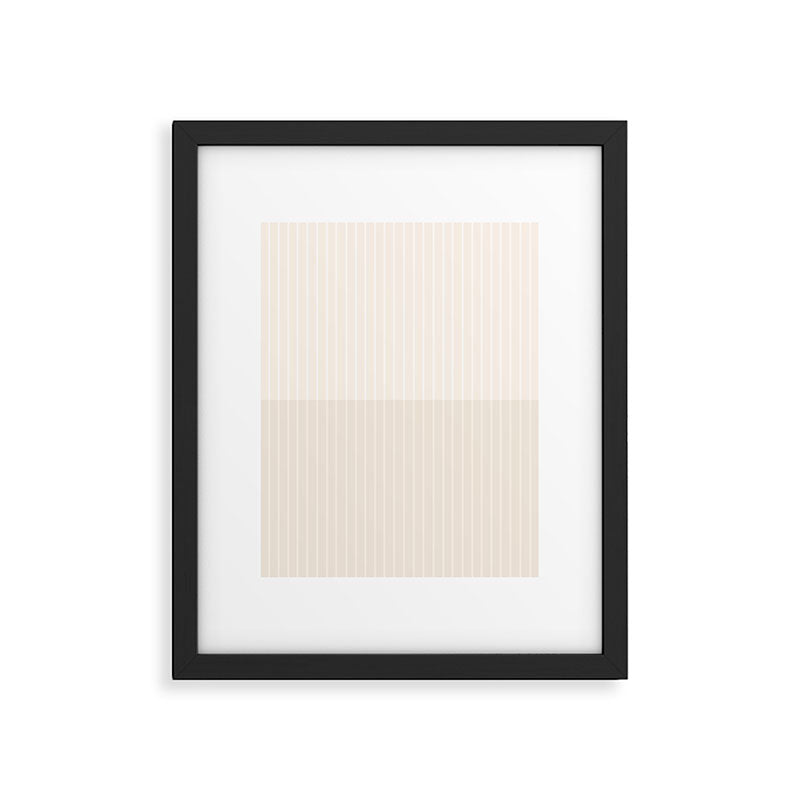 Color Block Lines IX Subtle Off White Framed Art Print Gallery Image 4