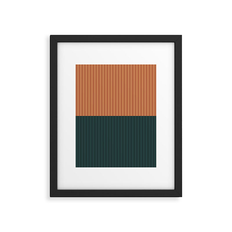 Color Block Lines XIX Framed Art Print Gallery Image 6