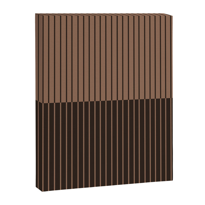 Color Block Lines XLI Dark Mocha Canvas Print Gallery Image 1