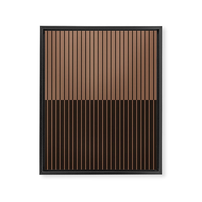 Color Block Lines XLI Dark Mocha Framed Canvas Print Gallery Image 1
