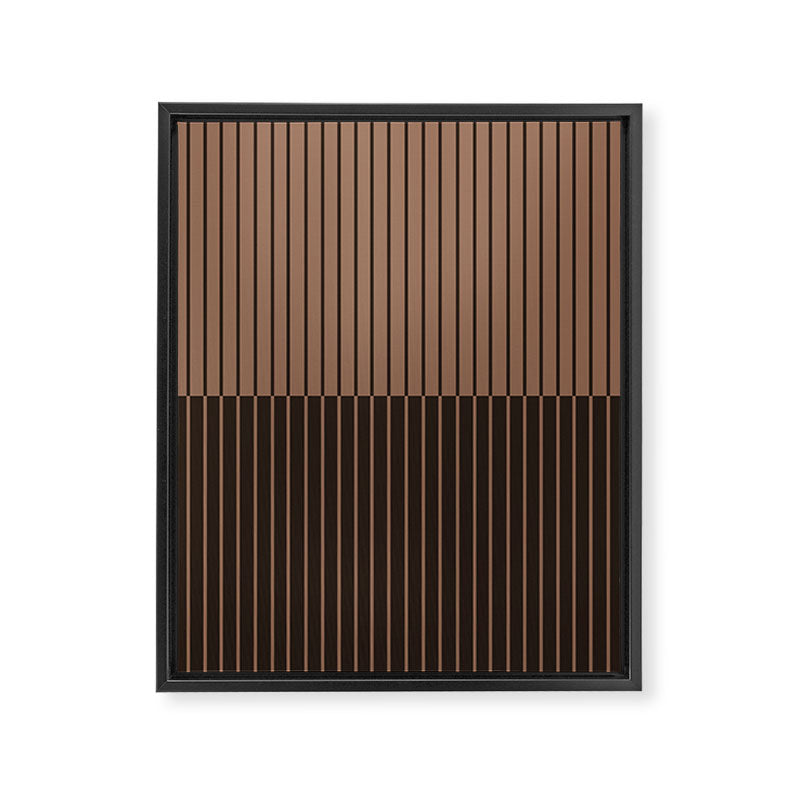 Color Block Lines XLI Dark Mocha Framed Canvas Print Gallery Image 8