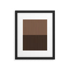 Color Block Lines XLI Dark Mocha Framed Art Print Gallery Image 6