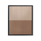 Color Block Lines XLII Coffee Creme Framed Canvas Print Gallery Image 8