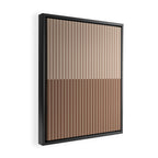Color Block Lines XLII Coffee Creme Framed Canvas Print Gallery Image 2