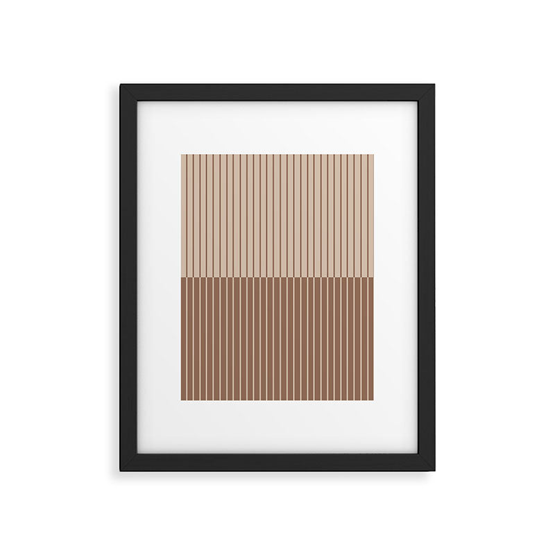 Color Block Lines XLII Coffee Creme Framed Art Print Gallery Image 6