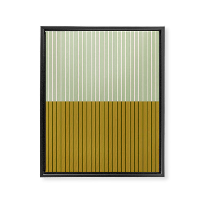 Color Block Lines XXI Moss Framed Canvas Print Gallery Image 8