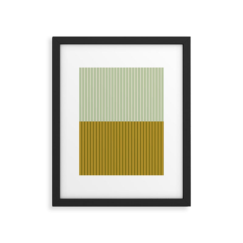 Color Block Lines XXI Moss Framed Art Print Gallery Image 4
