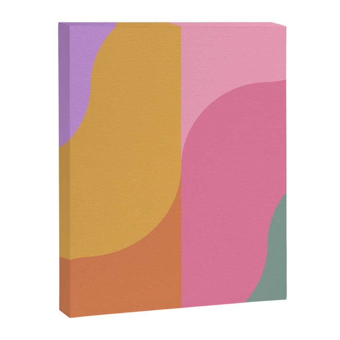 Colorful Wavy Stripes Abstract Canvas Print Gallery Image 1