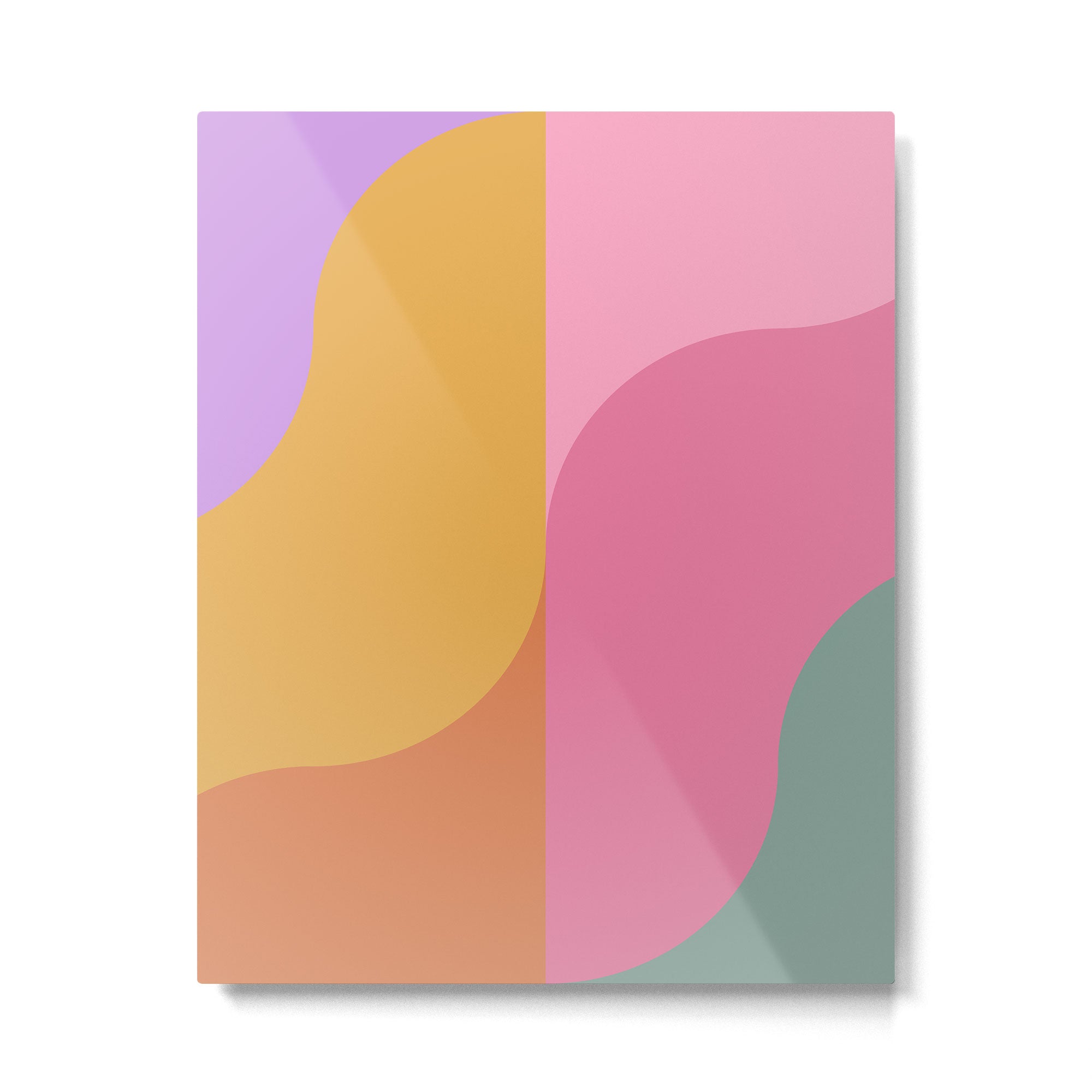 Colorful Wavy Stripes Abstract Metal Print Gallery Image 6