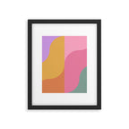 Colorful Wavy Stripes Abstract Framed Art Print Gallery Image 6