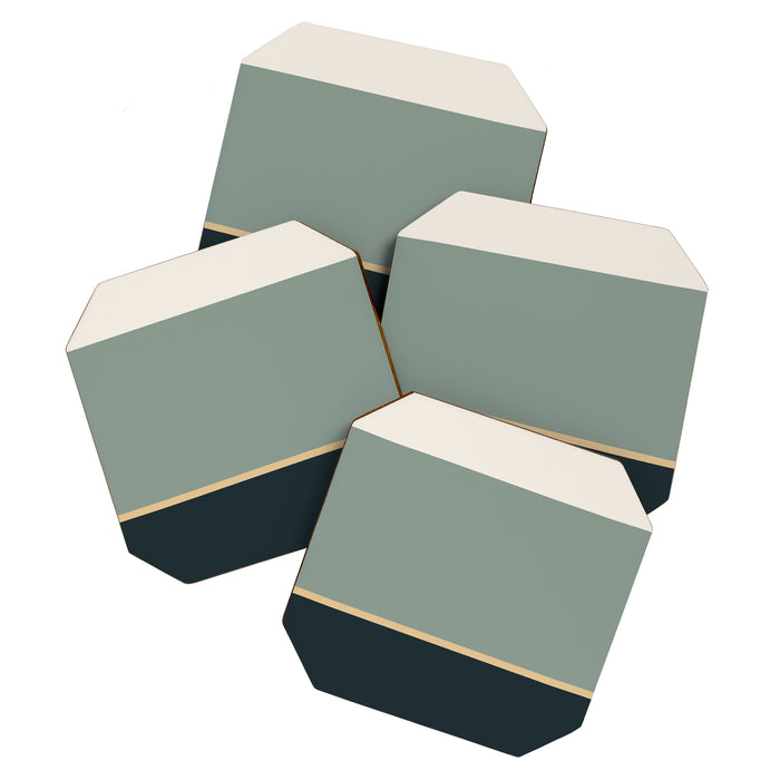 Contemporary Color Block LV Coaster Gallery Image 1