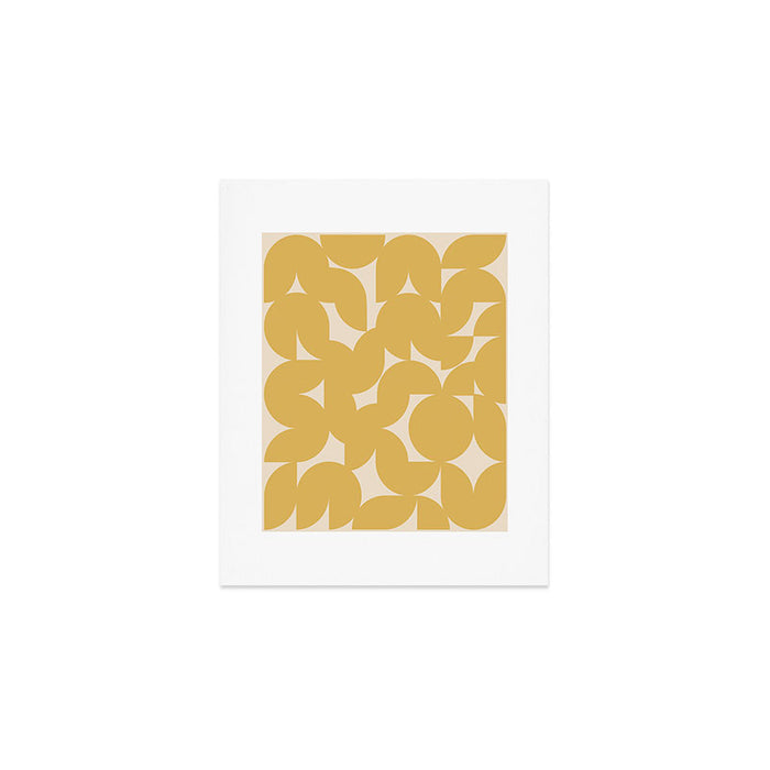 Contemporary Geometric Shapes - Orange Art Print Gallery Image 1