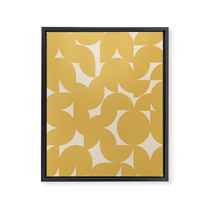 Contemporary Geometric Shapes - Orange Framed Canvas Print Gallery Image 8