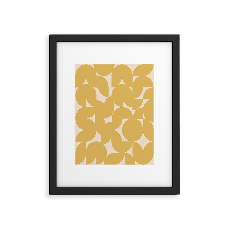 Contemporary Geometric Shapes - Orange Framed Art Print Gallery Image 6