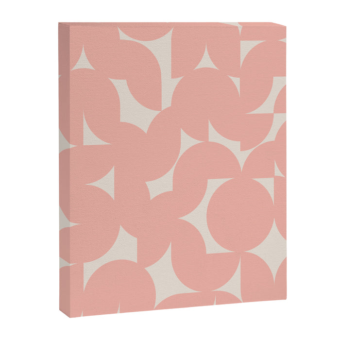 Contemporary Geometric Shapes - Soft Pink Canvas Print Gallery Image 1