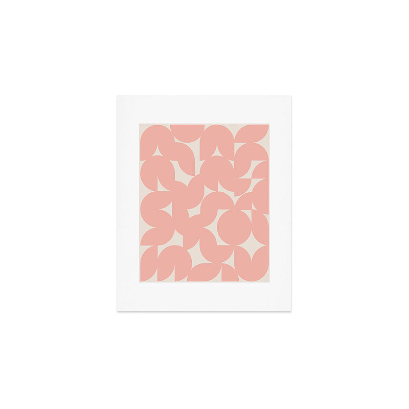 Contemporary Geometric Shapes - Soft Pink Art Print Gallery Image 1