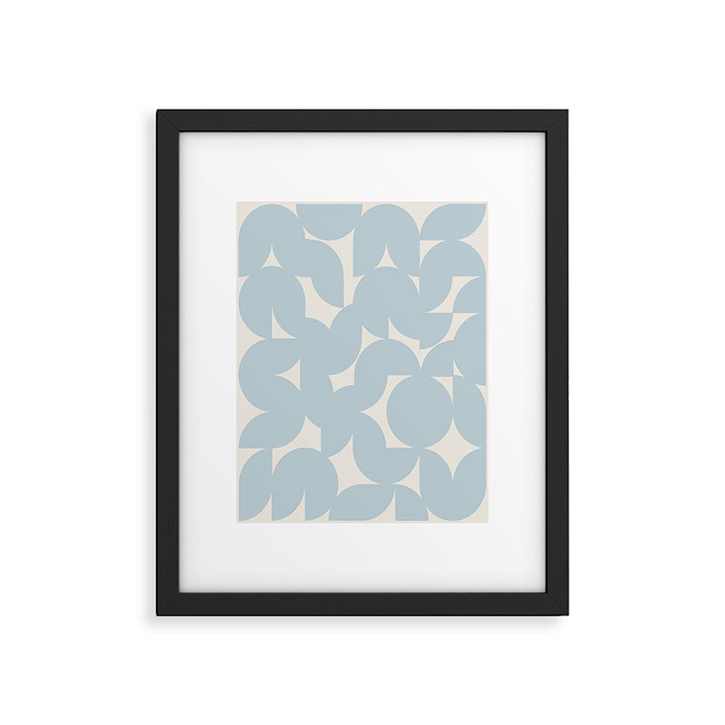 Contemporary Geometric Shapes - Soft Blue Framed Art Print Gallery Image 6