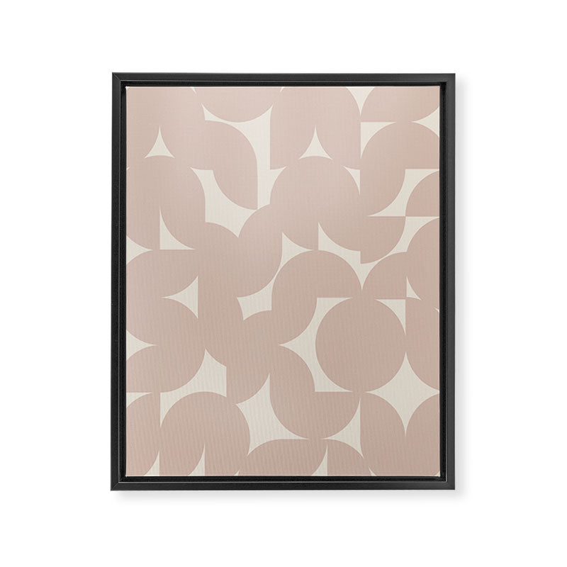 Contemporary Geometric Shapes - Natural Neutral Framed Canvas Print Gallery Image 8