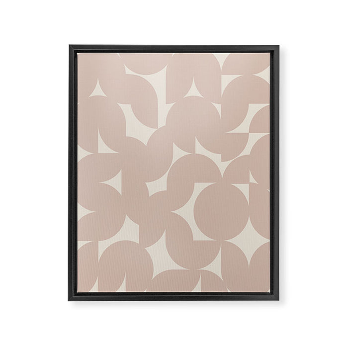 Contemporary Geometric Shapes - Natural Neutral Framed Canvas Print Gallery Image 1