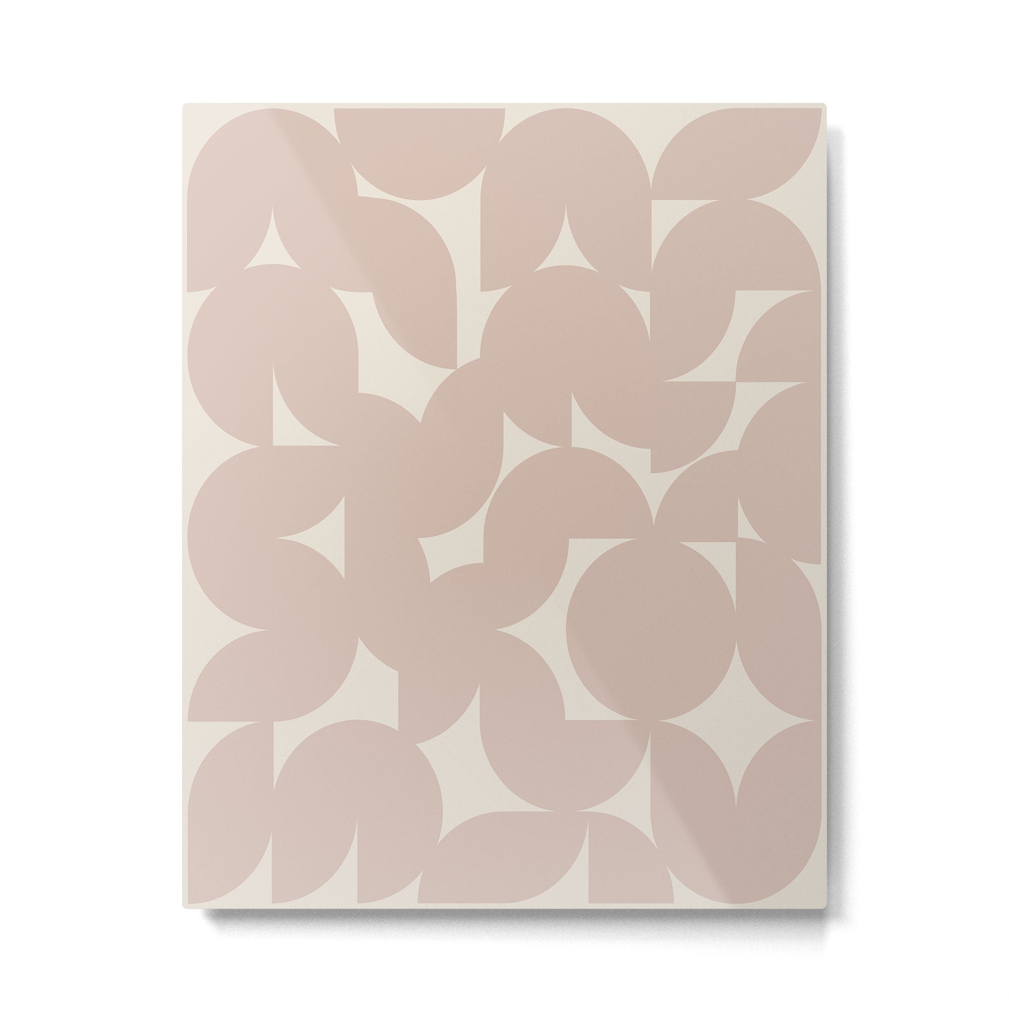 Contemporary Geometric Shapes - Natural Neutral Metal Print Gallery Image 6