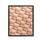Cuboid Geometric Abstract Shapes Pattern IX Framed Canvas Print Gallery Image 8