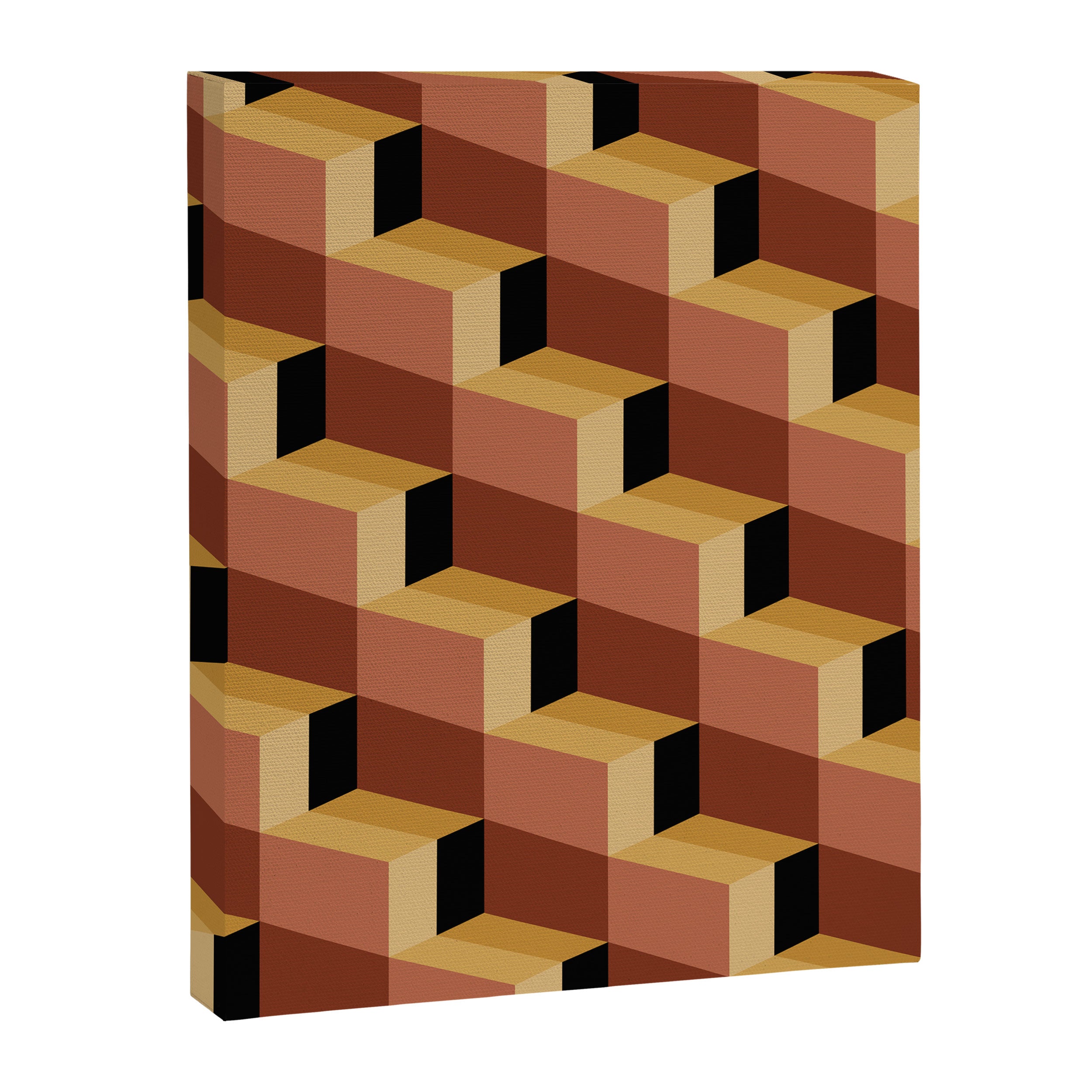 Cuboid Geometric Abstract Shapes Pattern VII Canvas Print Gallery Image 8